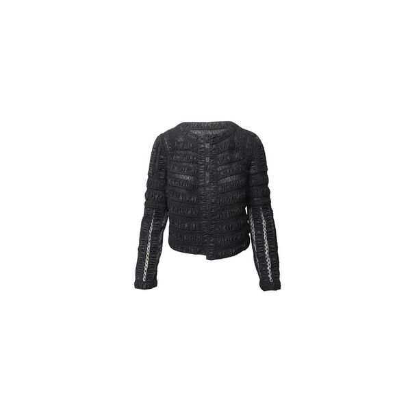 Diane Von Furstenberg Cropped Jacket in Black Cotton - Picture 1 of 7